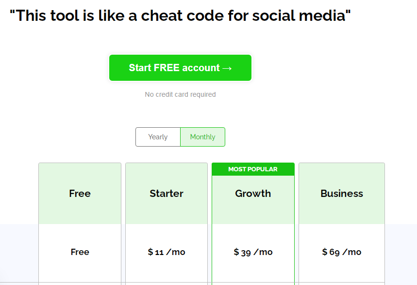 Post Planner Pricing 