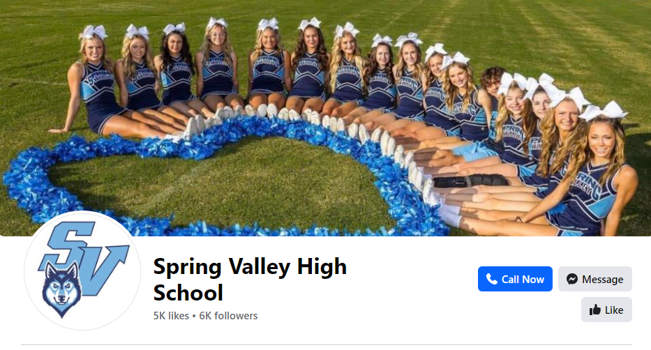 Snapshot of Spring Valley High School on Facebook