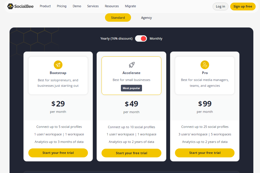 SocialBee pricing