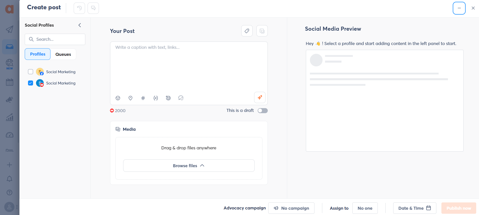 Agorapulse's Dashboard