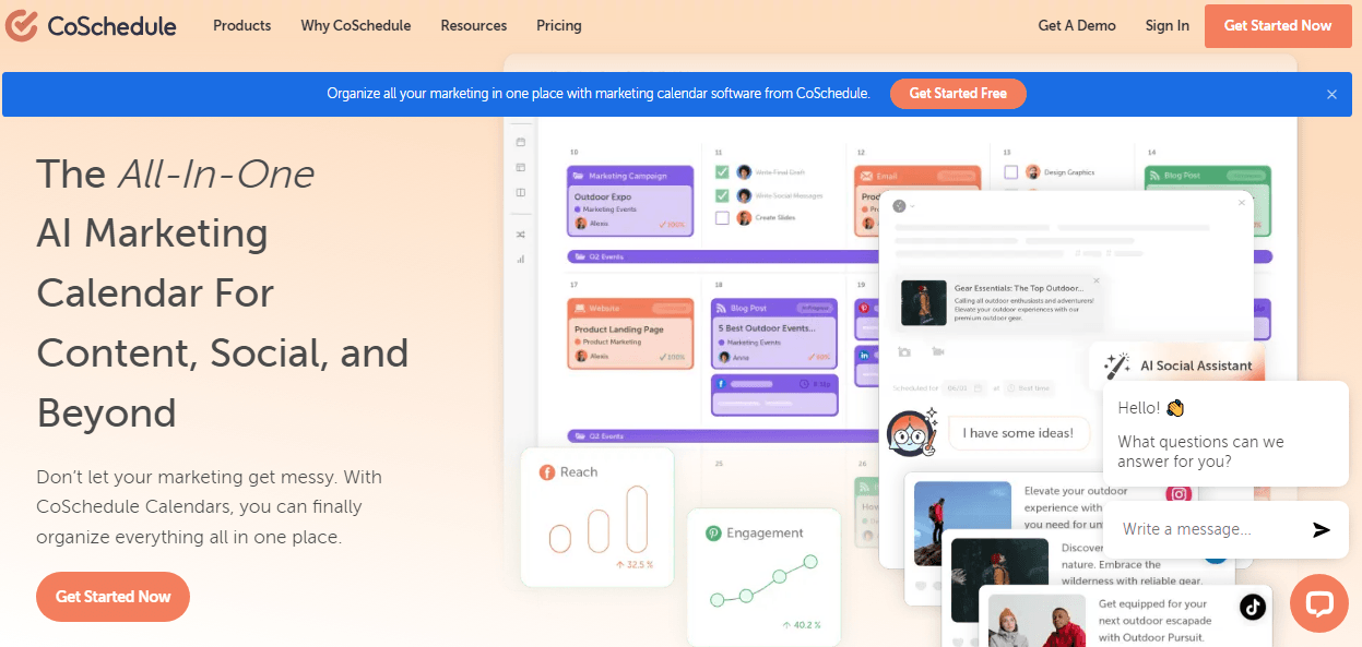 CoSchedule’s Home Page