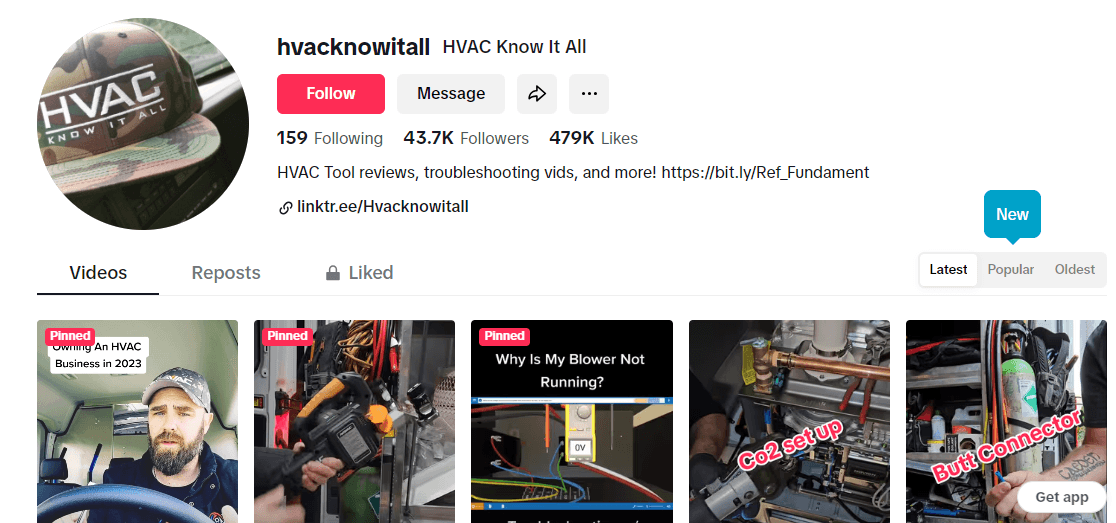 HVAC Know It All- A channel on TikTok