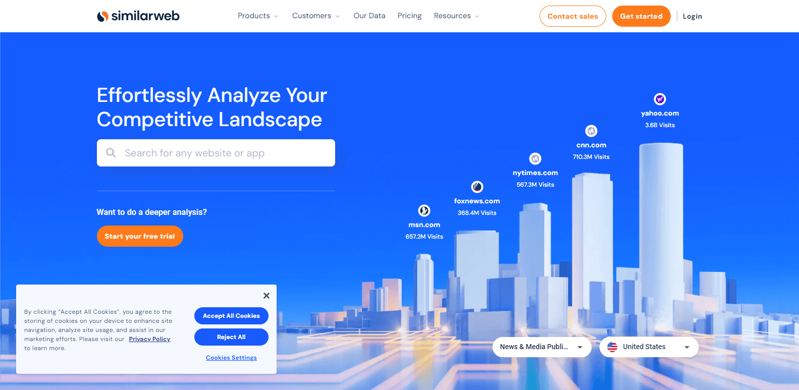 SimilarWeb's webpage