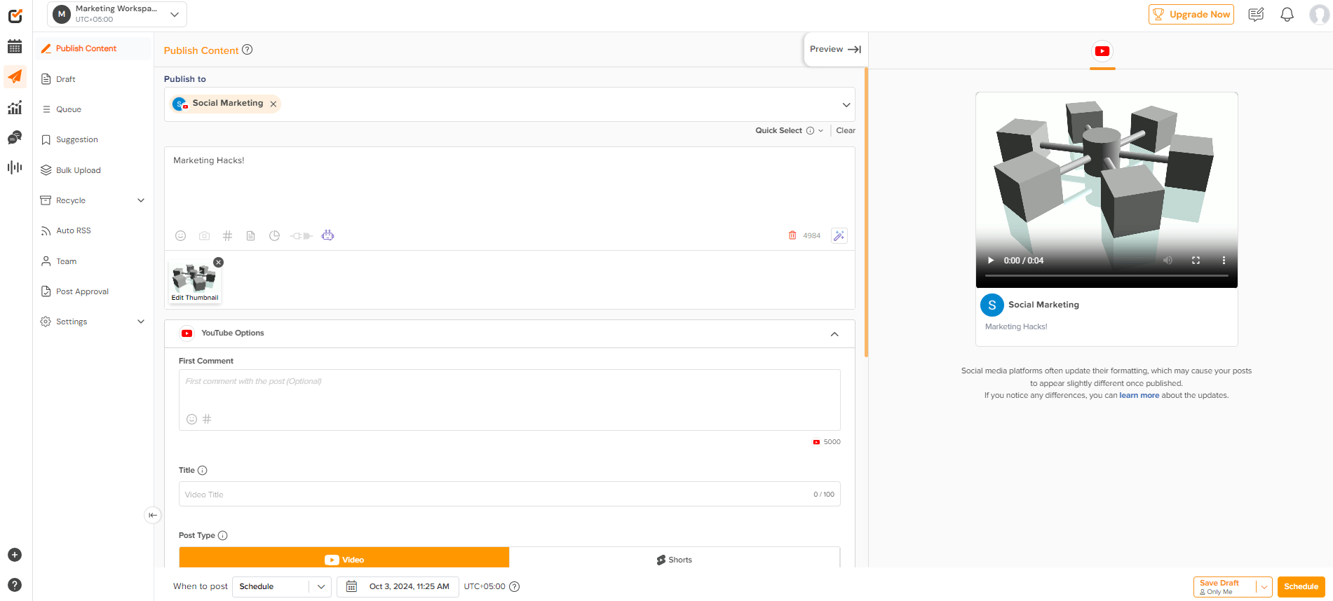 Social Champ's Dashboard