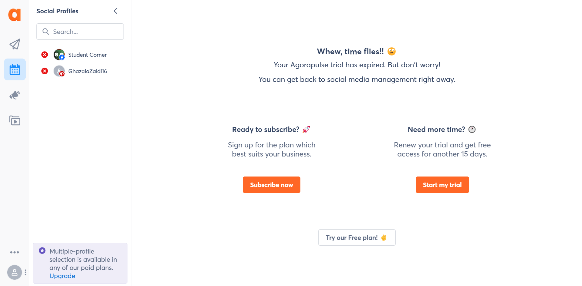 Agorapulse Dashboard