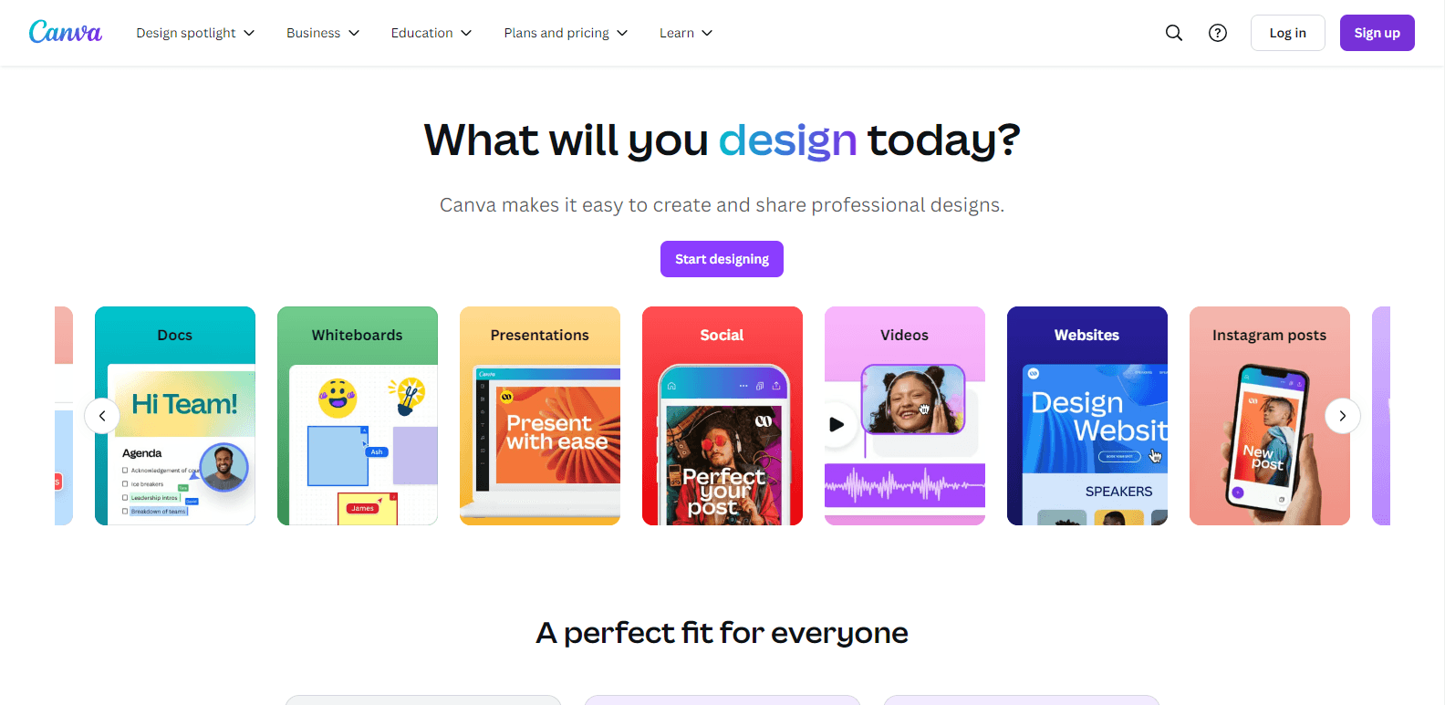 Canva Landing Page