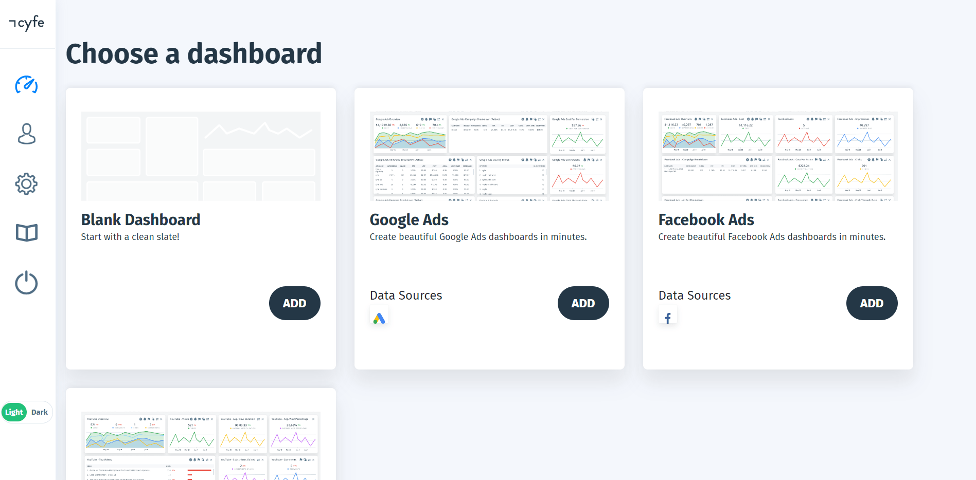 Cyfe Dashboard