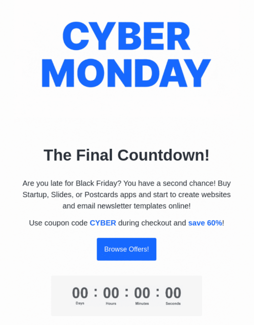 Cyber Monday Email Template