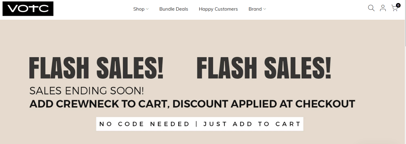 Flash Sale on VOTC