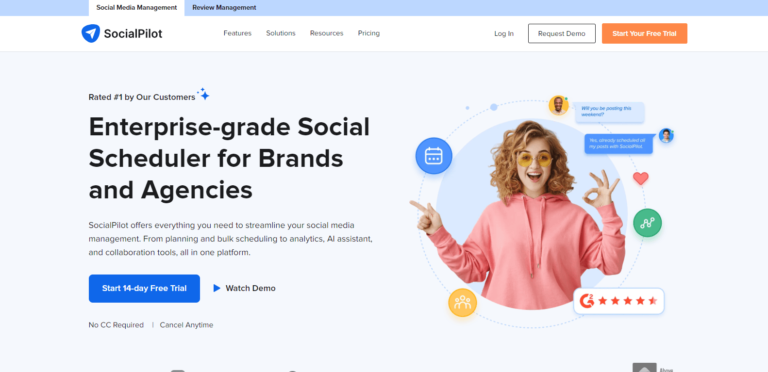 SocialPilot homepage