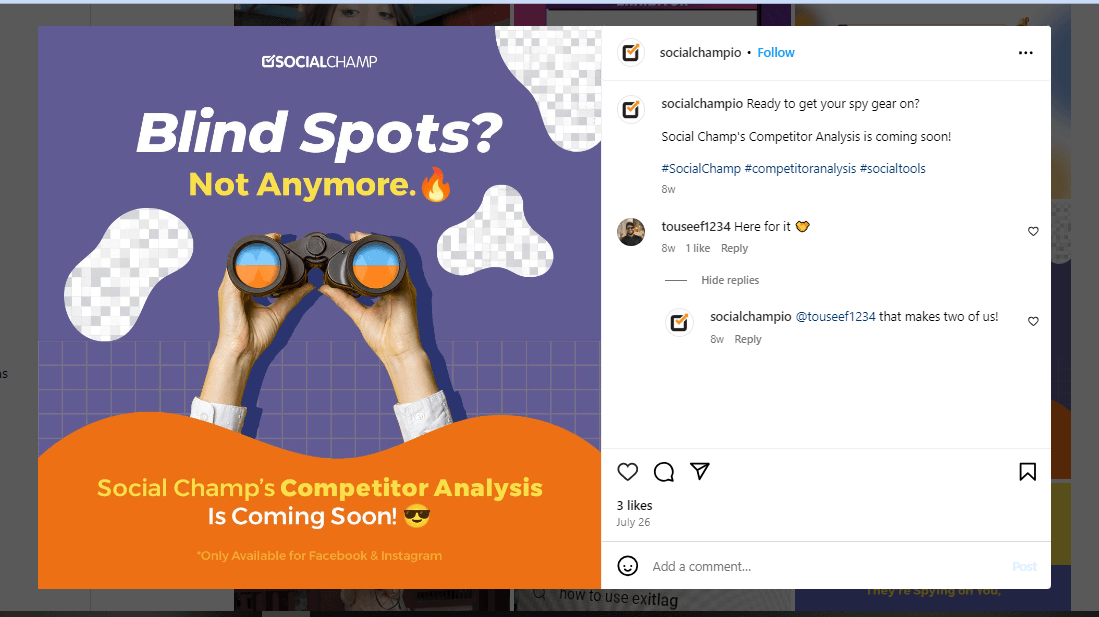 Social Champ's post of Brand Awareness