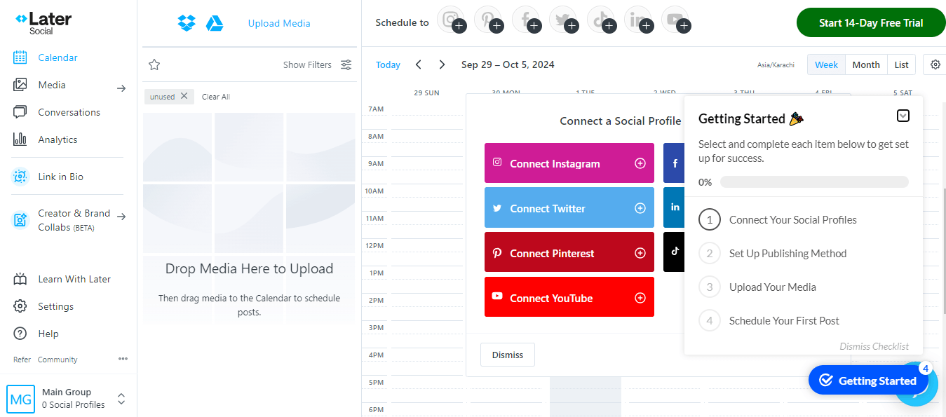 Later's Dashboard