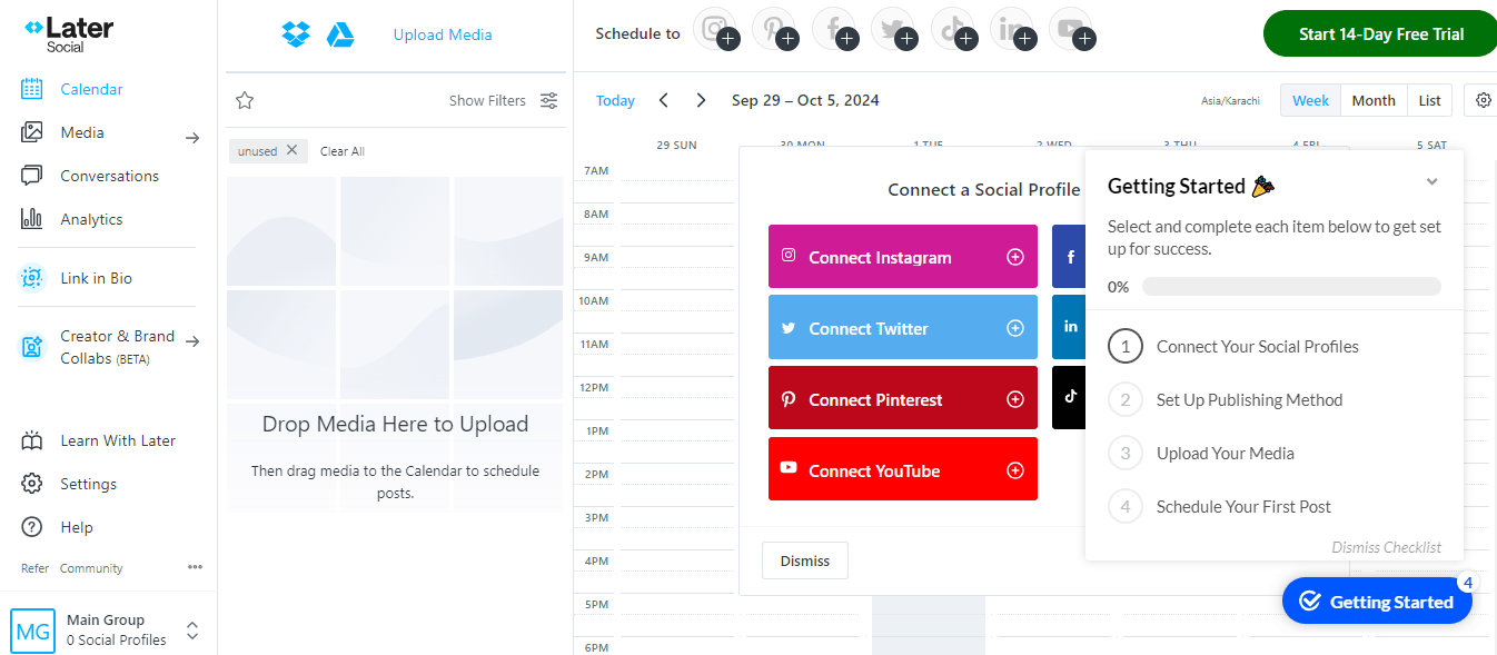 Later’s Dashboard