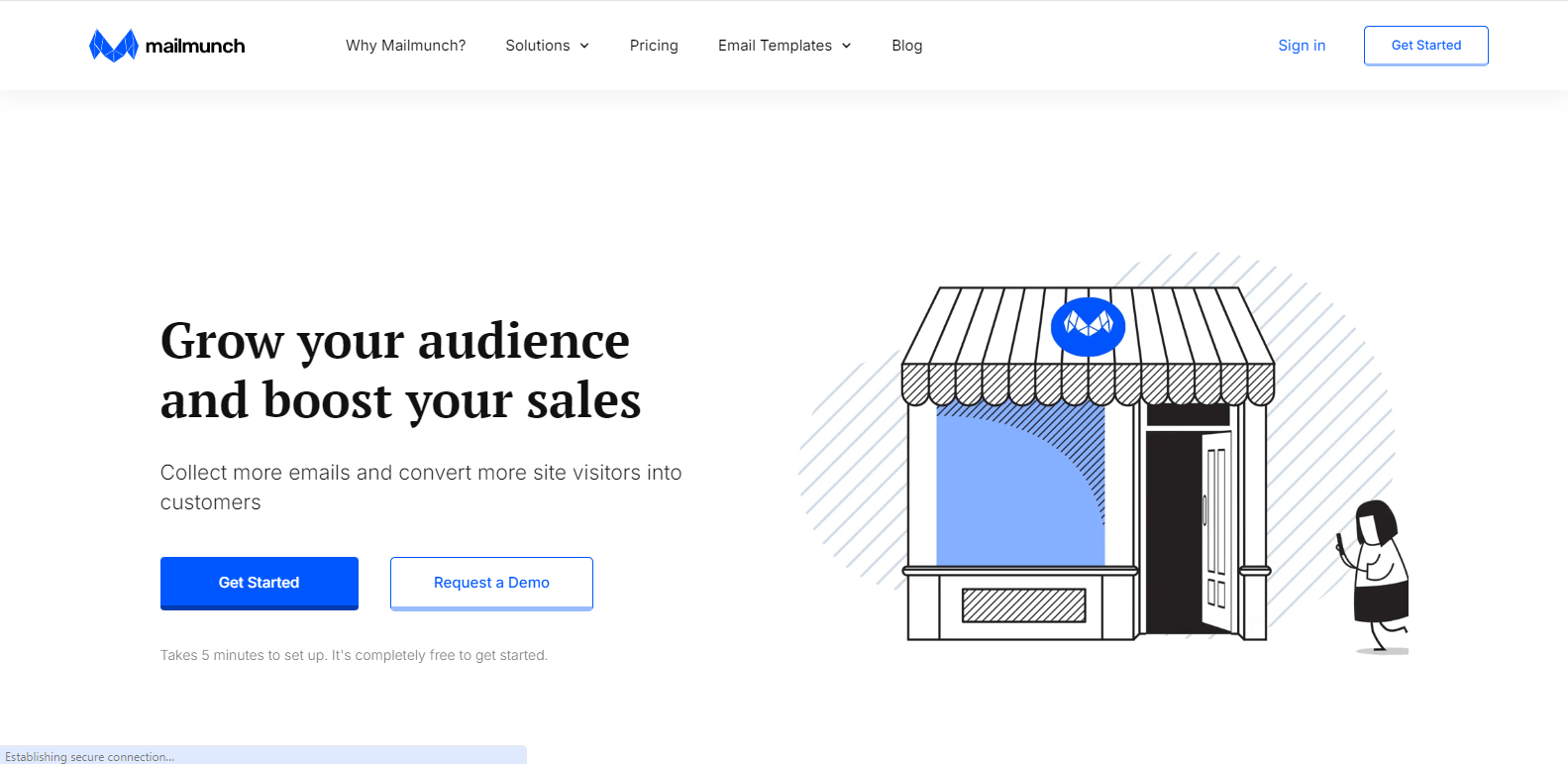 Mailmunch’s Landing Page