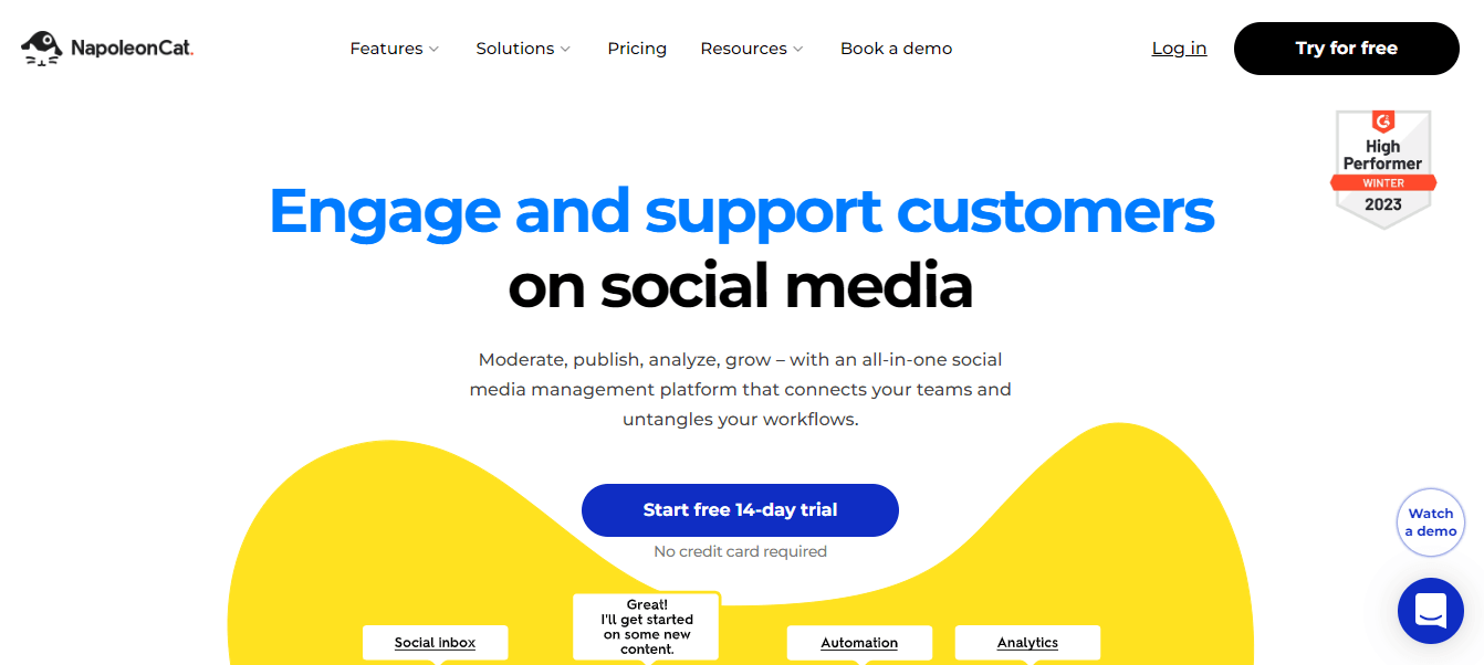 NapoleonCat's Landing Page