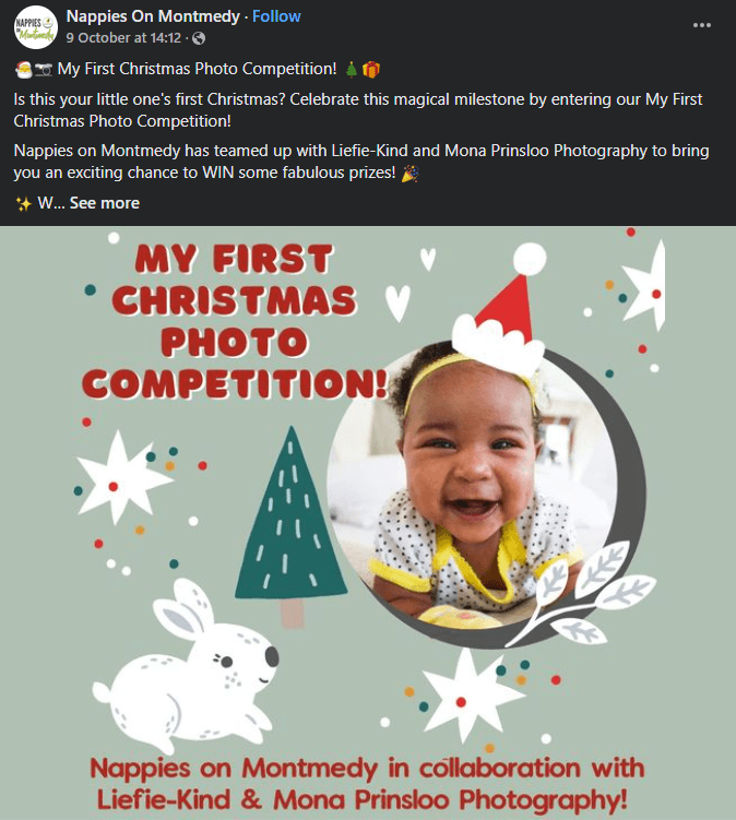 Nappies on Montmedy Hosting Christmas Photo Competition on Facebook