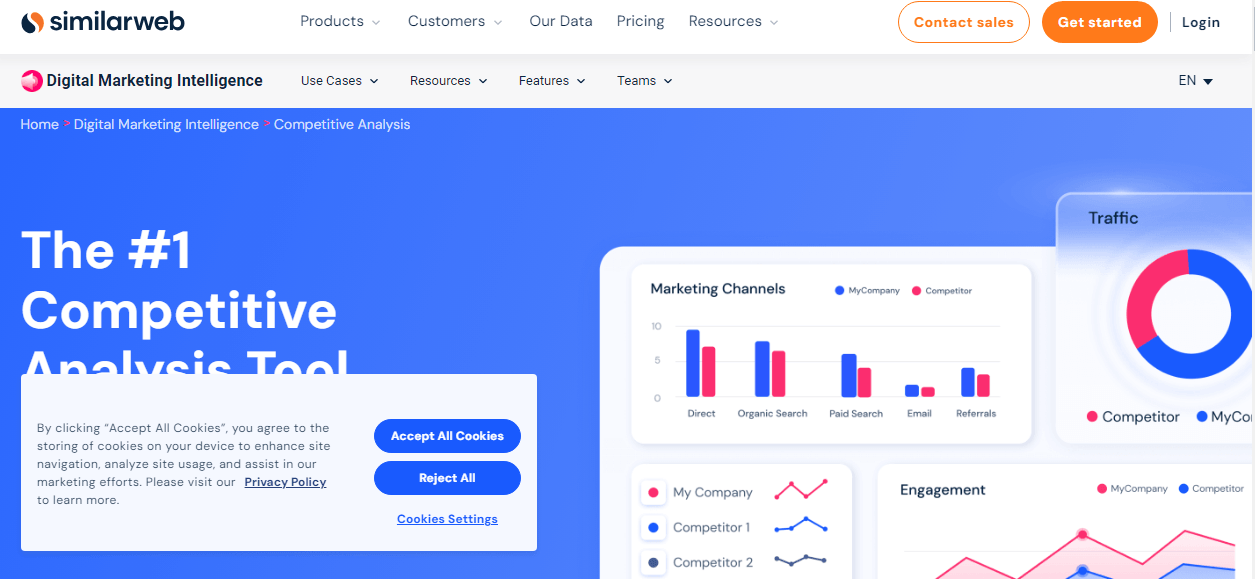 Similarweb’s Home Page