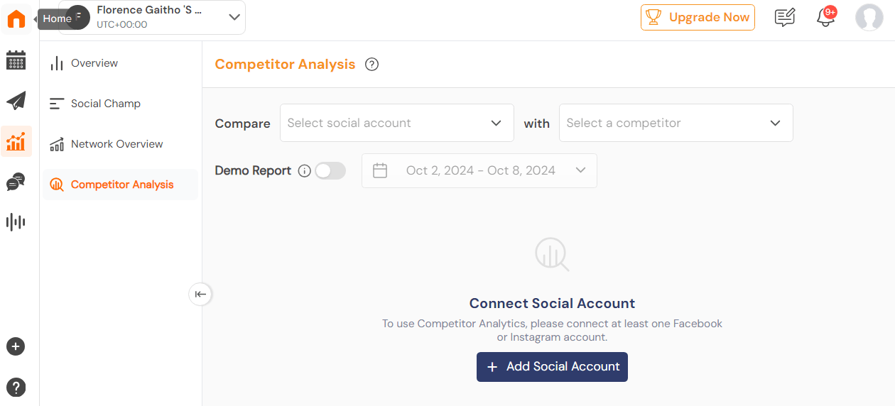 Social Champ’s Competitor Analysis Tool