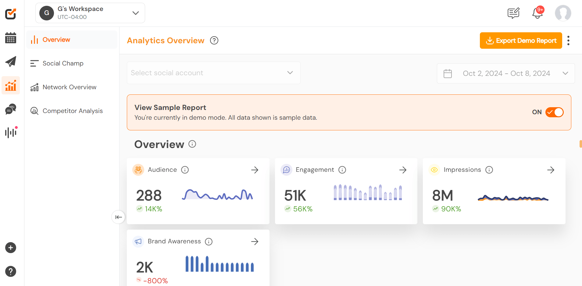 Social Champ Analytics Dashboard