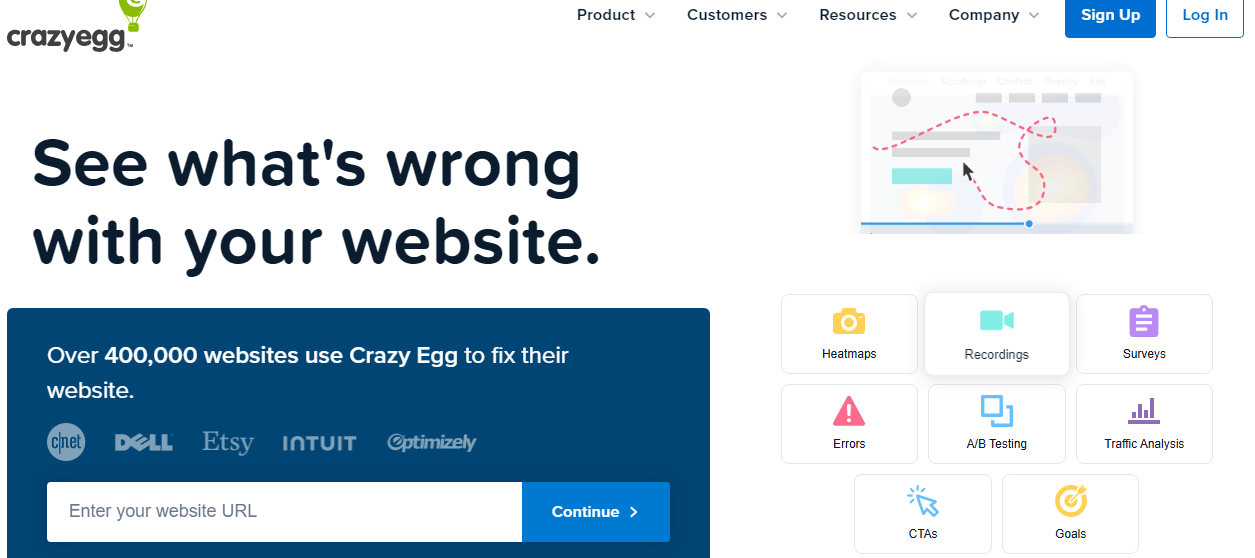 Crazy Egg’s Home Page