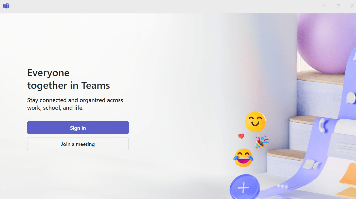 Microsoft Teams Sign-In Screen 