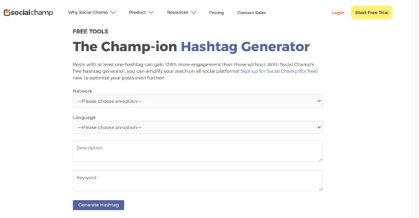 Social Champ’s Hashtag Generator