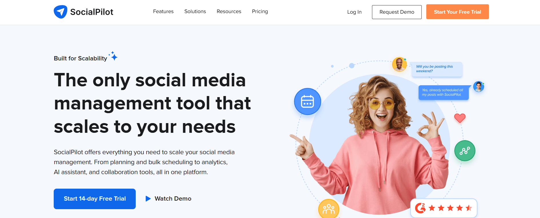 SocialPilot Landing Page