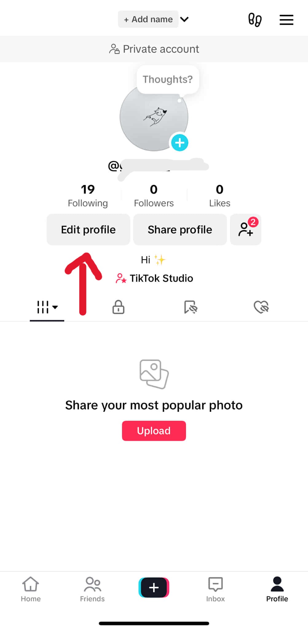 Click on Edit Profile