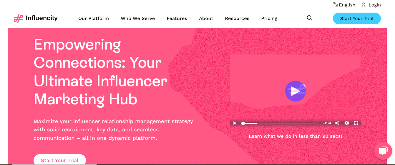 Influencity Web Page