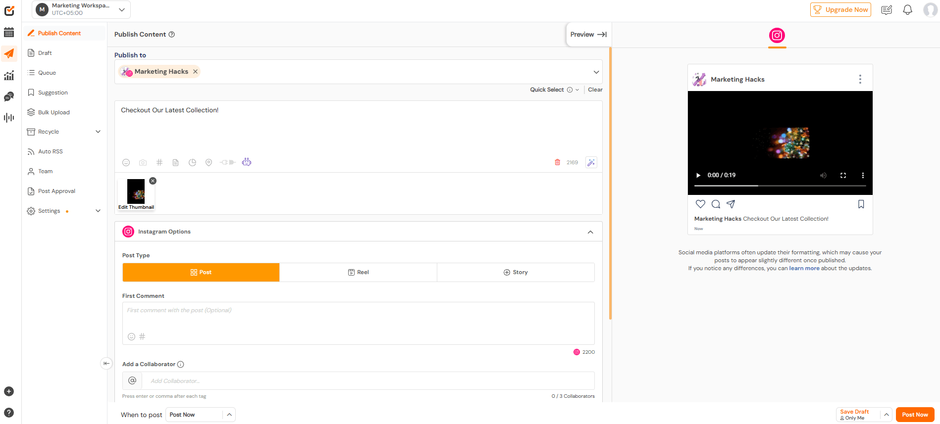 Social Champ's Dashboard 