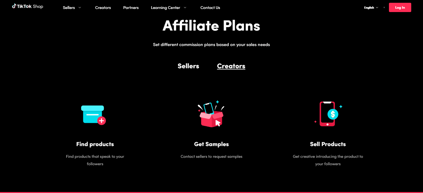 TikTok Affiliate's Landing Page