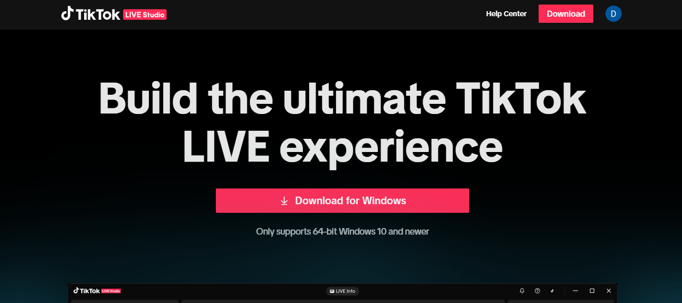 TikTok Live Webpage