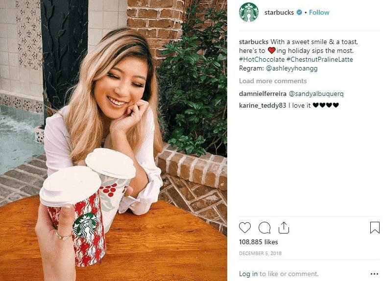 User Generated Content Example for Starbucks