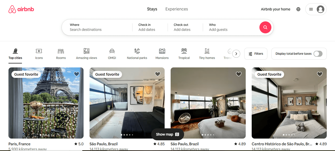 Airbnb Web Page