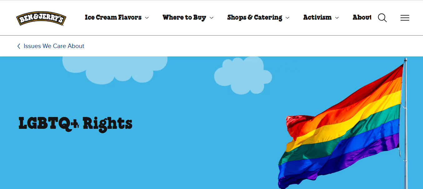 Ben & Jerry's Webpage