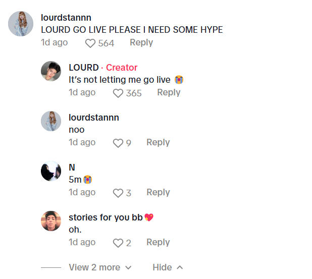 Creator's Respond to a TikTok Comment