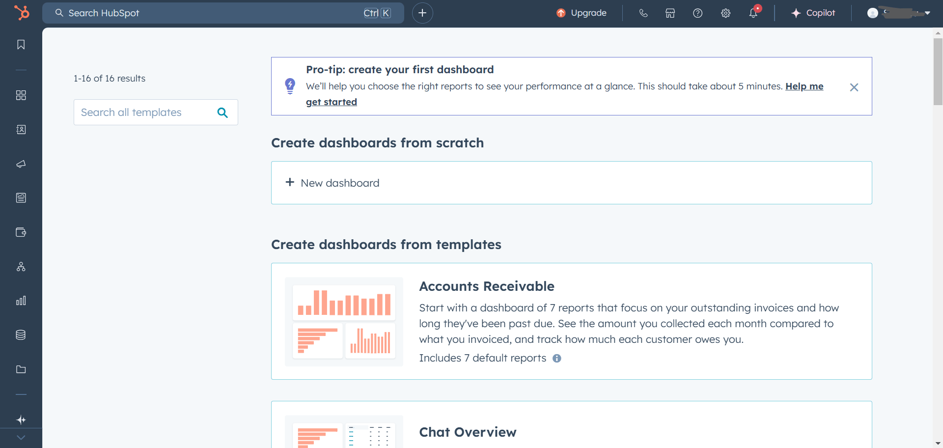 Hubspot Academy’s Dashboard