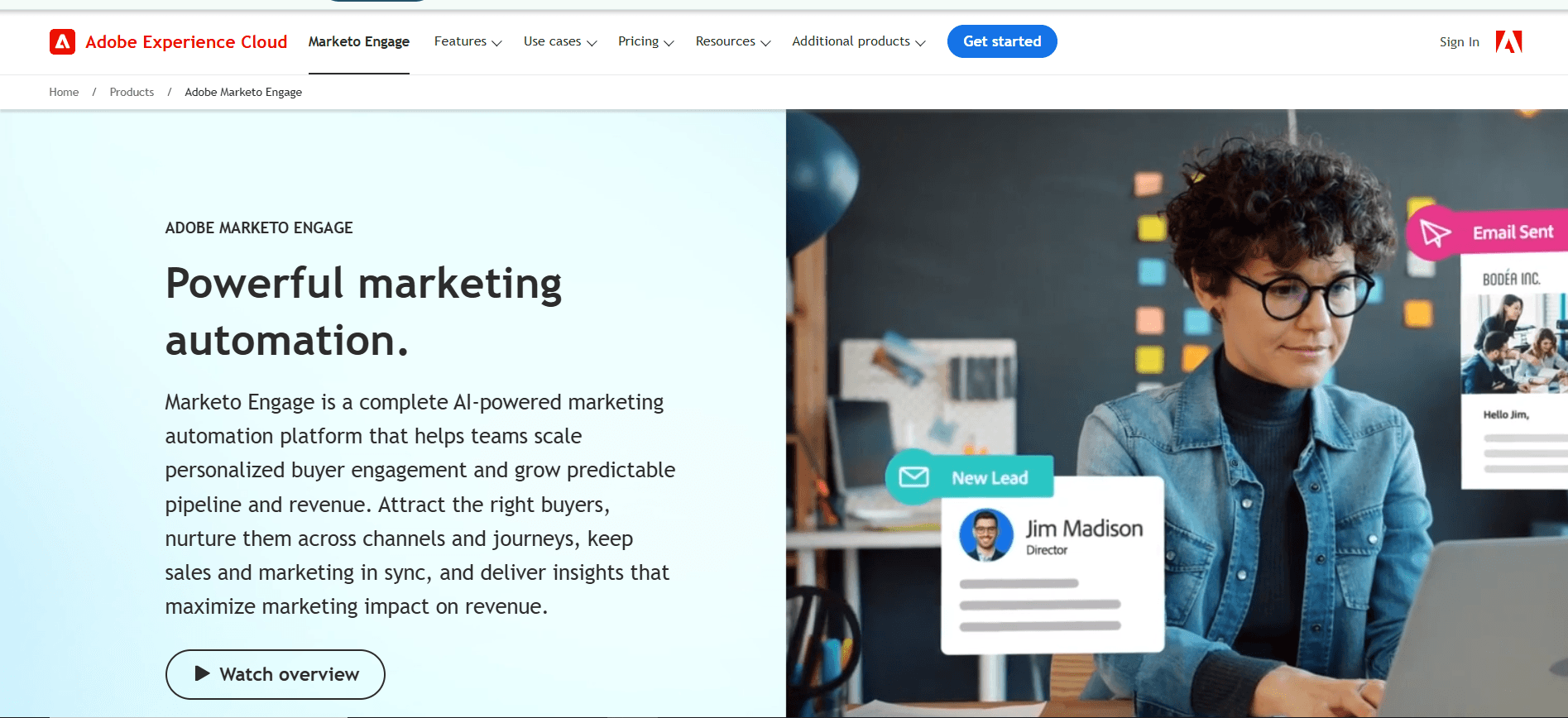 Marketo's Landing Page