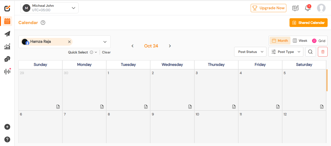 Social Champ’s Content Calendar