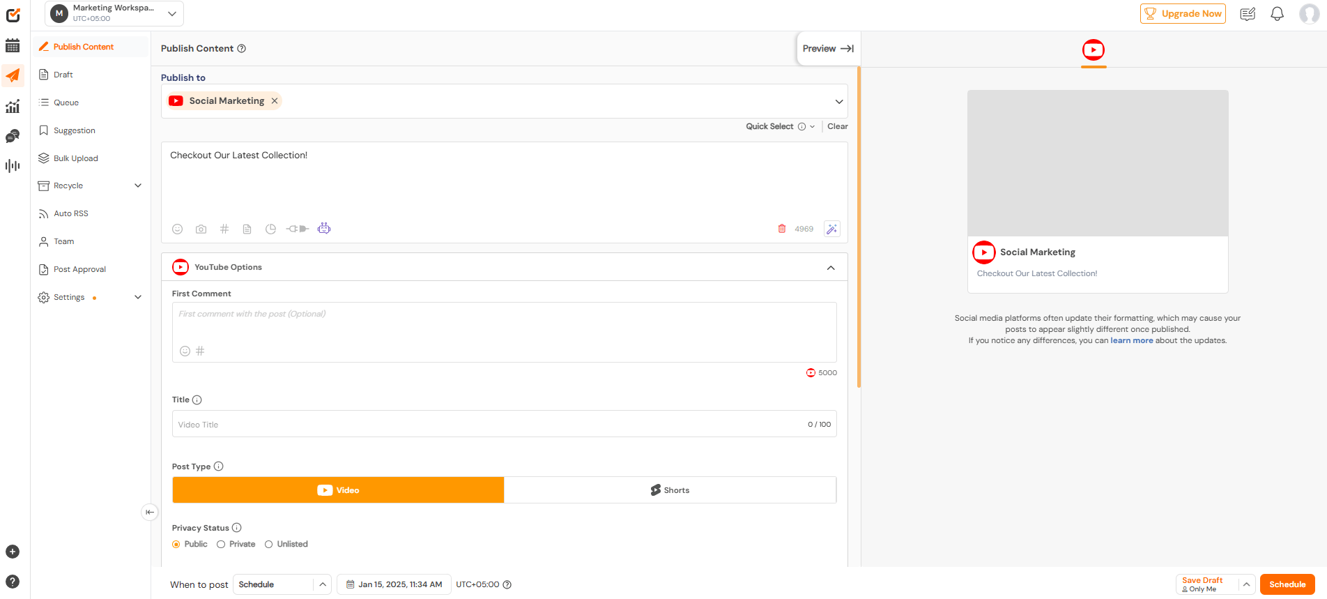 Social Champ's Dashboard