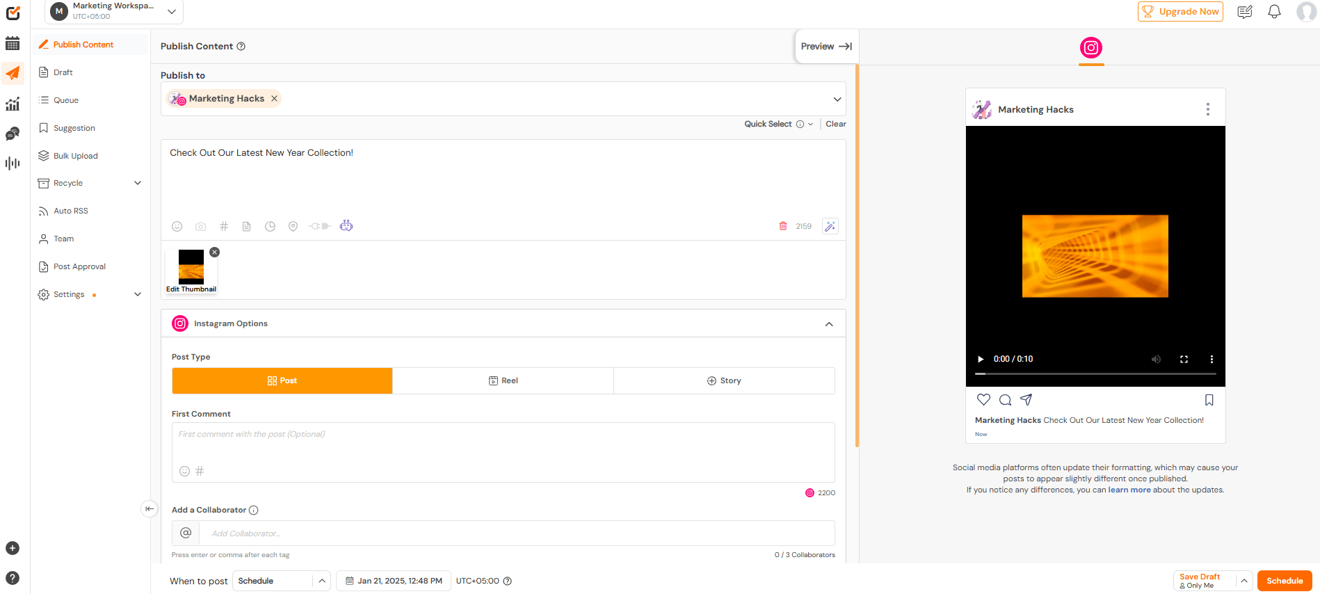 Social Champ’s Dashboard