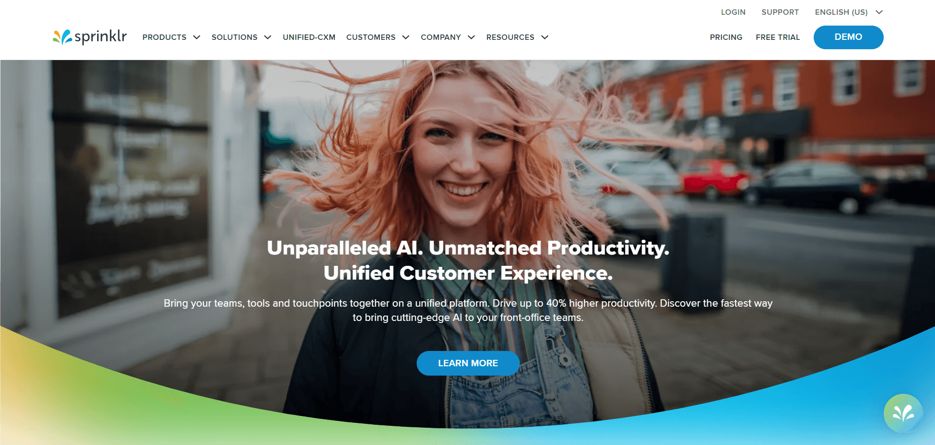 Sprinklr’s Landing Page