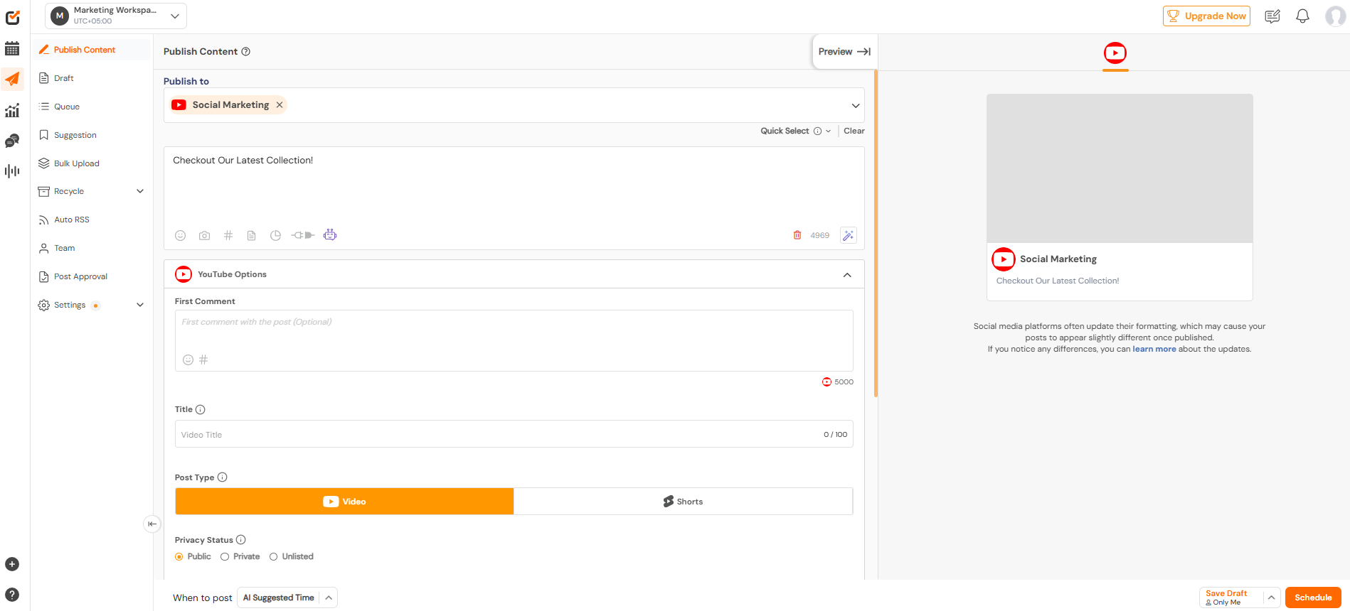 Social Champ's Dashboard